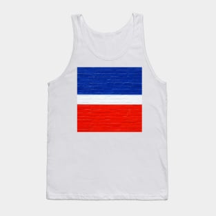 minimalist red, white and blue Tank Top
